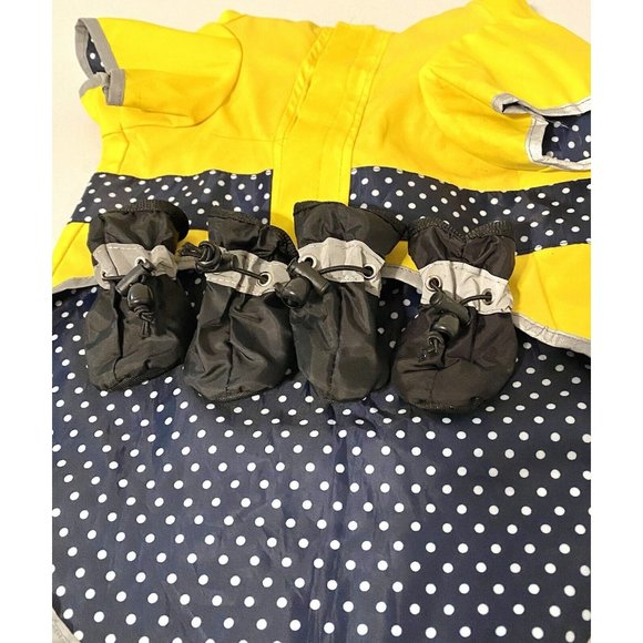 Good2Go Dog Dog Raincoat Medium With Hood And Boots Waterproof Rain